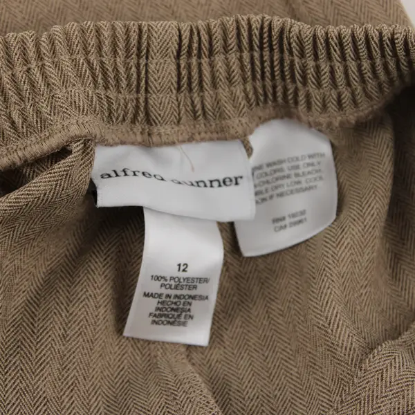 Alfred Dunner Brown Pull-On Dress Pants Women's Size 12