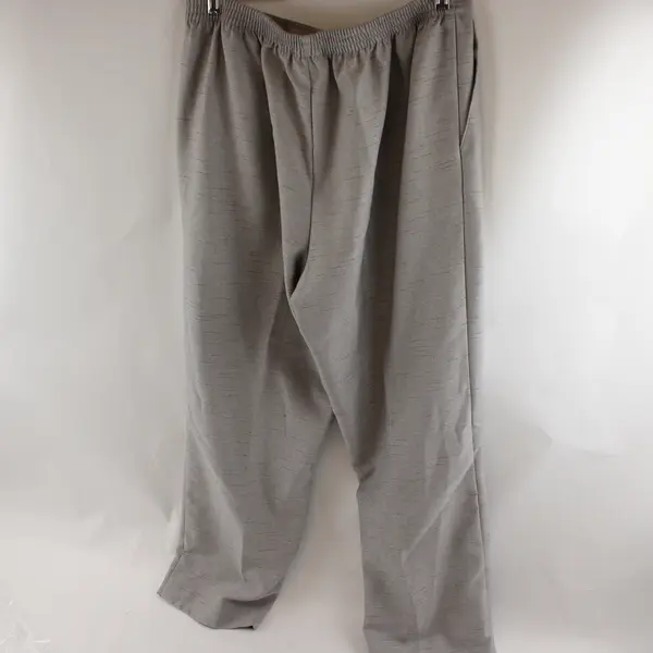 Alfred Dunner Light Gray Pull-On Dress Pants Women's Size 12