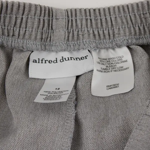 Alfred Dunner Light Gray Pull-On Dress Pants Women's Size 12