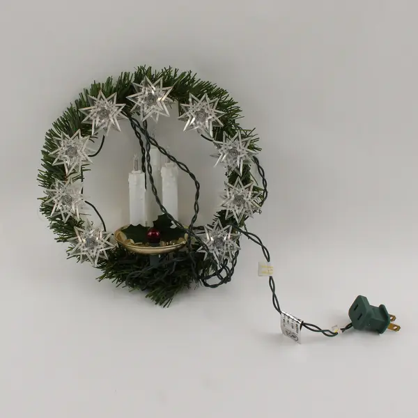 Kurt Adler Santa's World Electrified Treetop Candles & Stars Vintage