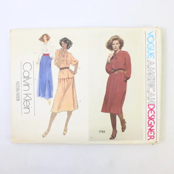 Vintage Vogue 1784 Shirts Skirt Cut Sewing Pattern Size 12