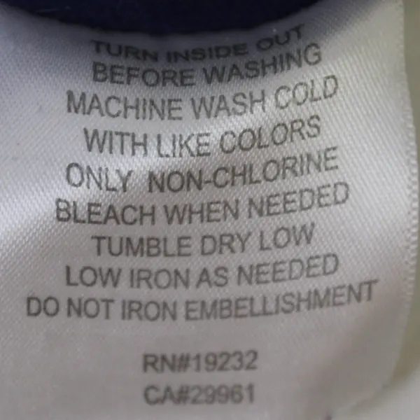 Alfred Dunner Purple Floral Embroidered Indigo 1/4-Zip Sweatshirt Women's Large