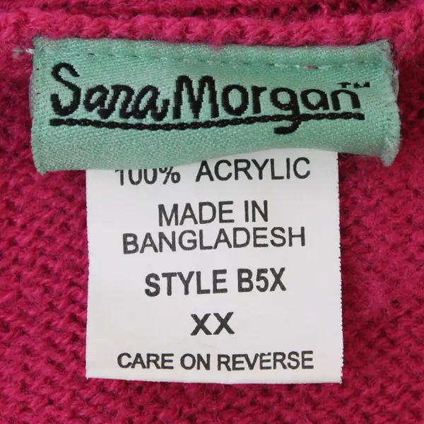 Sara Morgan Magenta Pink Cable Knit Button-Front Sweater Vest Women's 2X