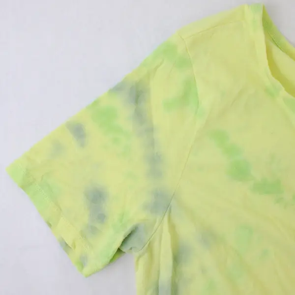 Just My Size Yellow Green & Gray V-Neck Short-Sleeved T-Shirt Women's 1X 16W