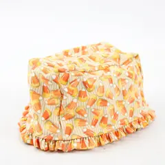 Longaberger 1999 Candy Corn Basket Liners Cotton Ruffles USA