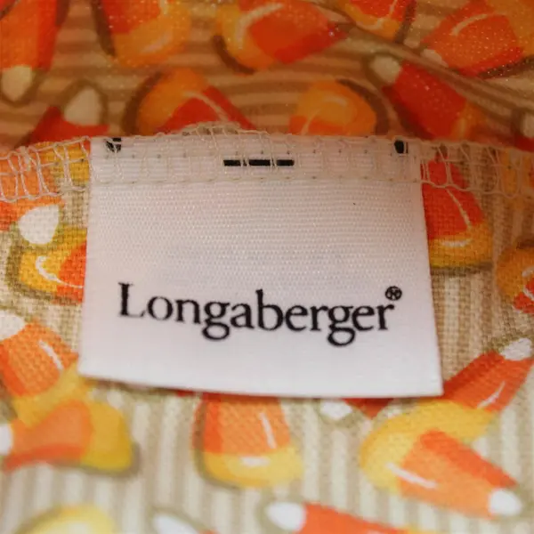 Longaberger 1999 Candy Corn Basket Liners Cotton Ruffles USA