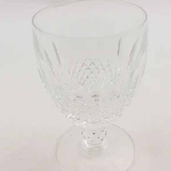 Set of 4 Vintage Waterford Colleen Crystal Water Goblets Cut Glass Stemware