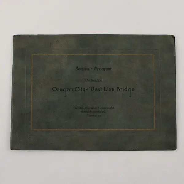 Vintage Oregon City West Linn Bridge Dedication Souvenir Program 1922