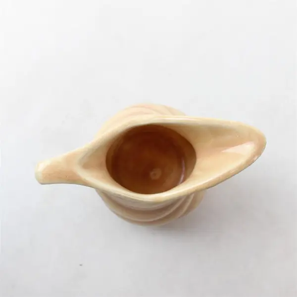 Small Ceramic Pitcher/Creamer With Handle Pink/Salmon 2.8" Tall Marked USA