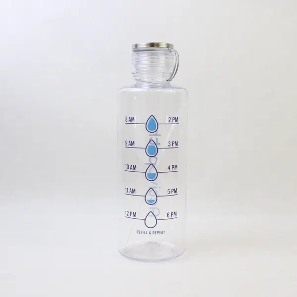 H2GO Clear Plastic 25 Oz Water Bottle