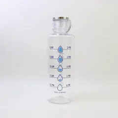 H2GO Clear Plastic 25 Oz Water Bottle