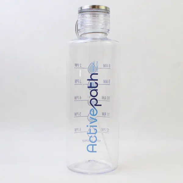 H2GO Clear Plastic 25 Oz Water Bottle