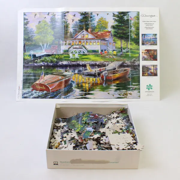 Darrell Bush Cottage Retreat 1000 Piece Jigsaw  Puzzle, #91210 complete 