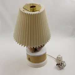 Vintage Plush Teddy Bear Nursery Lamp with Fabric Shade 14 in