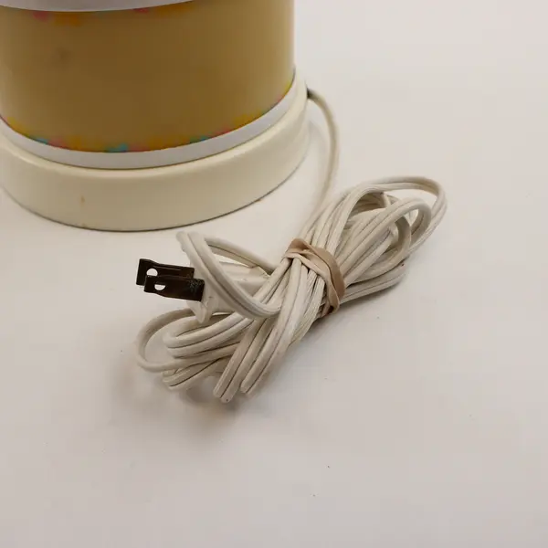 Vintage Plush Teddy Bear Nursery Lamp with Fabric Shade 14 in