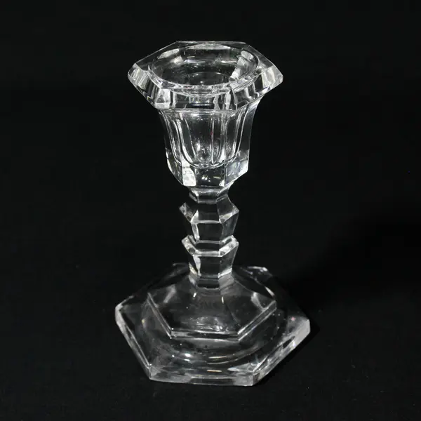 Set of 3 Crystal Candle Sticks 5" 7" & 10" Tall