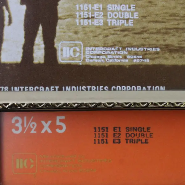 Lot of 2 VTG Gold-Tone Double Fold Non-Glare Glass Picture Frames 3-1/2" x 5"