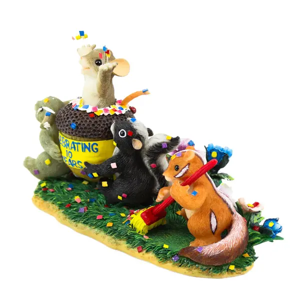 Fitz And Floyd Charming Tails "Friendship Is The Reason To Celebrate" Figurine
