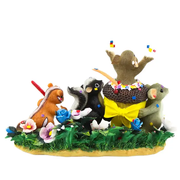 Fitz And Floyd Charming Tails "Friendship Is The Reason To Celebrate" Figurine