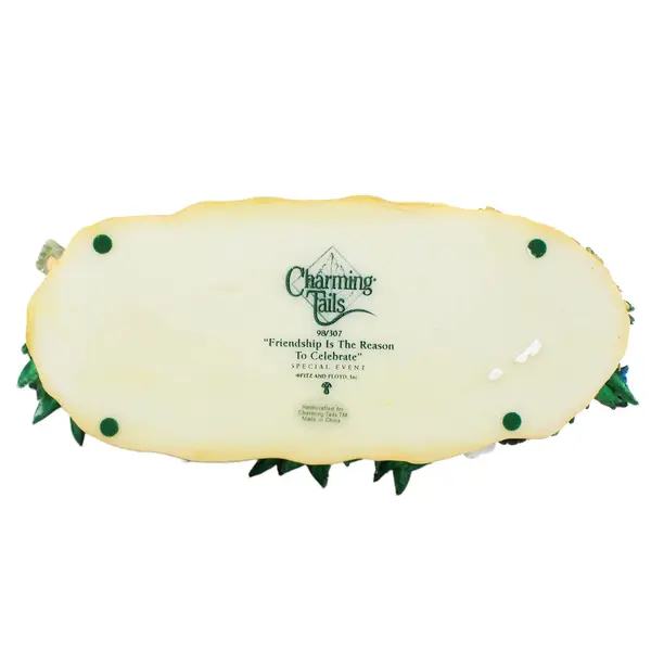 Fitz And Floyd Charming Tails "Friendship Is The Reason To Celebrate" Figurine