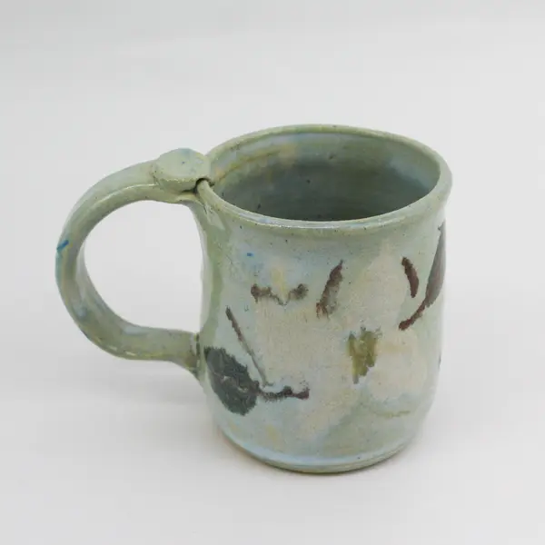 Handmade Leaf Pattern Ceramic Mugs From Laughing Cat Bend Oregon