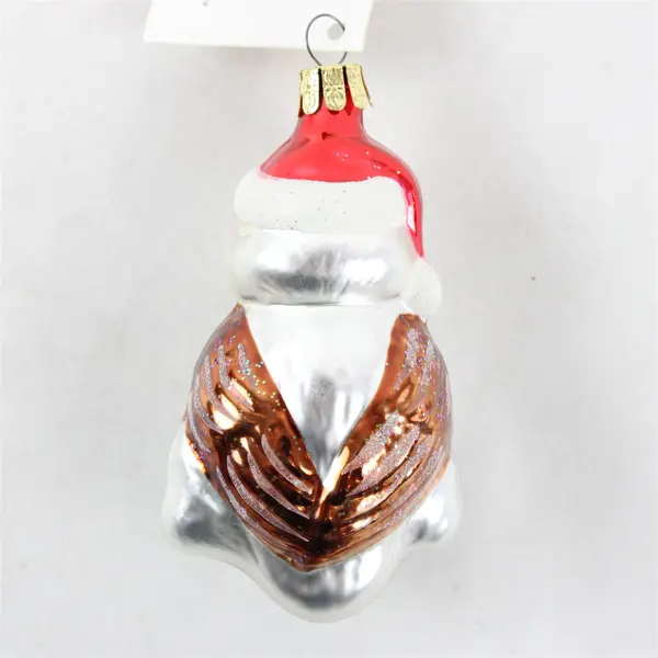 VTG The Golden Bell Collection Christmas Glass Bird Ornament 4.5" Tall HB VG