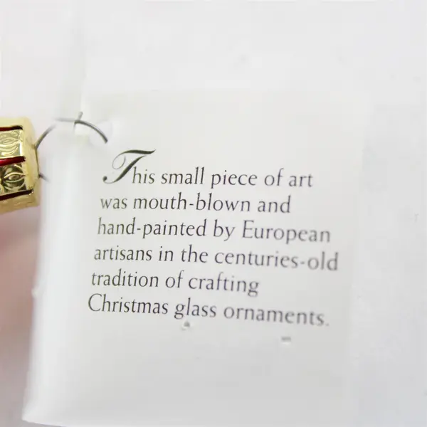 VTG The Golden Bell Collection Christmas Glass Bird Ornament 4.5" Tall HB VG