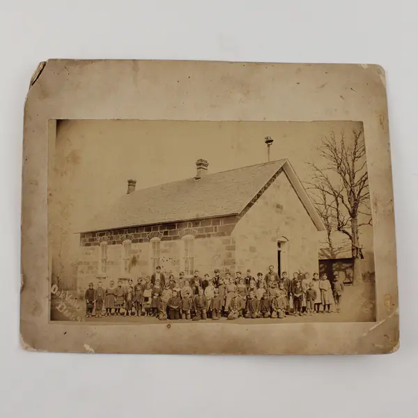 District 45 Oak Valley Kansas Schoolhouse Students Mounted Photo Circa 1900
