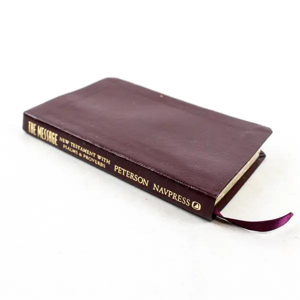 The Message New Testament w/ Psalms & Proverbs Peterson Pocket Burgundy