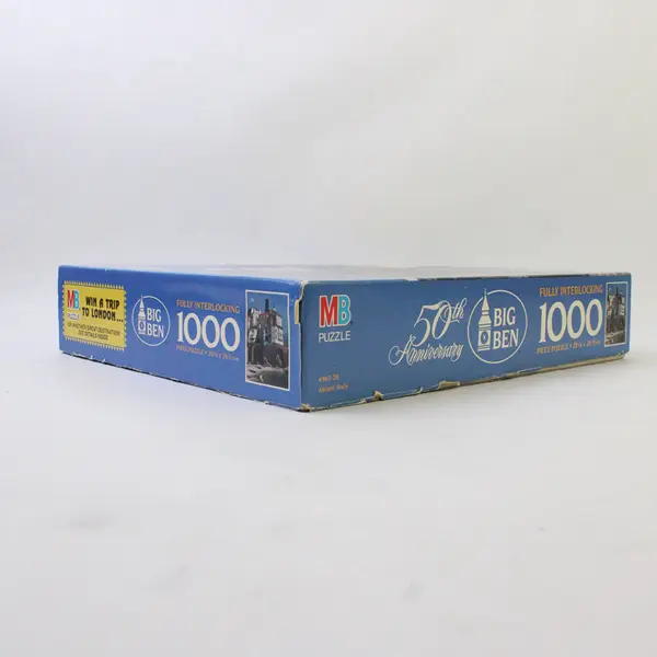 Vintage 1991 MB Big Ben 1000 Piece Jigsaw Puzzle Atrani, Italy 50th Anniversary