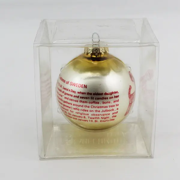 Bronners The Customs Of Sweden Christmas Ball Ornament NIP