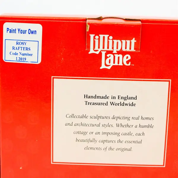 Enesco Lilliput Lane 1995 "Rosy Rafters" Paint Your Own Cottage Figurine L2019