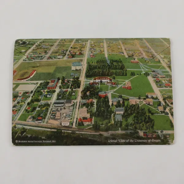 Vintage Eugene University Of Oregon Souvenir Postcard Folder