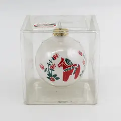 Bronners Swedish Dala Horse Ball Christmas Ornament NIP
