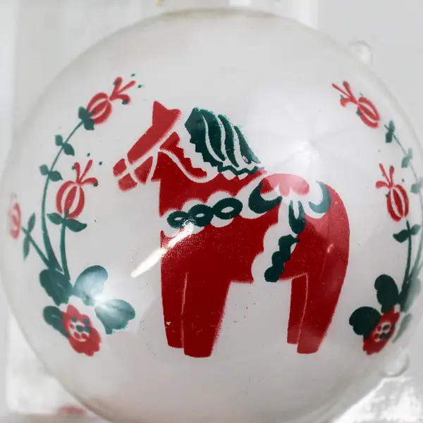 Bronners Swedish Dala Horse Ball Christmas Ornament NIP