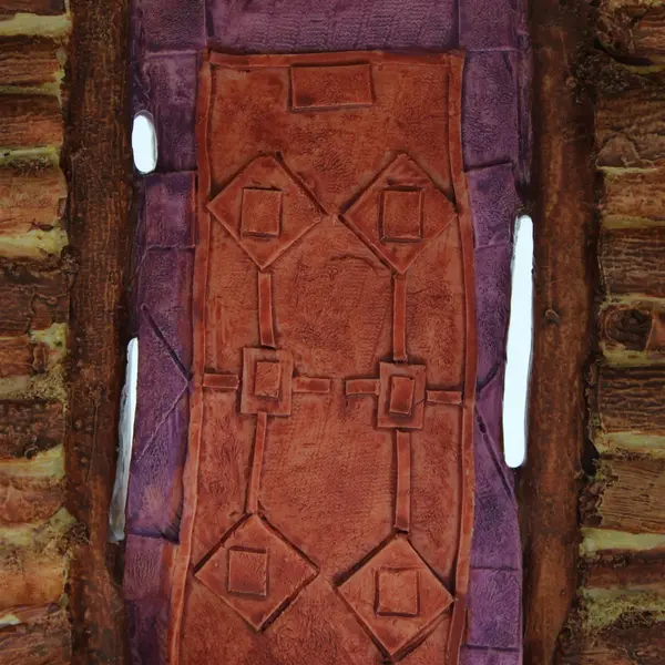  VTG 1992 Artaffects Village of The Sun Hogan Log Cabin Resin Sculpture