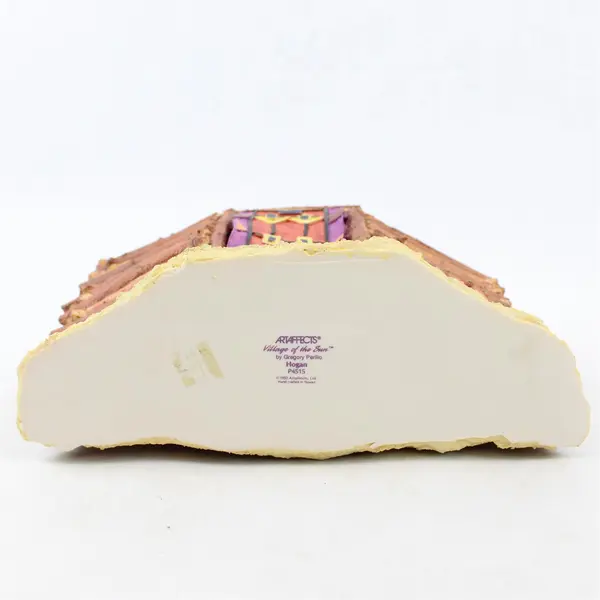  VTG 1992 Artaffects Village of The Sun Hogan Log Cabin Resin Sculpture