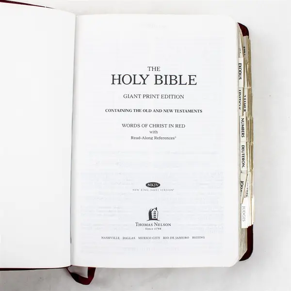 Holy Bible New King James Version NKJV Giant Print with Tabs