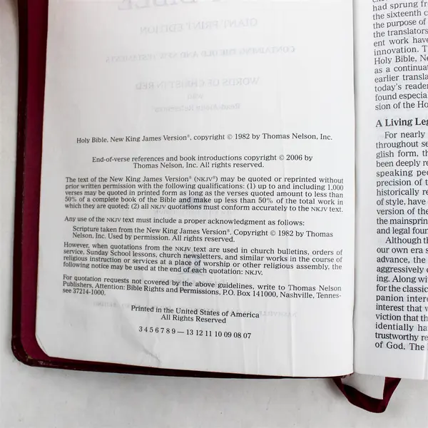 Holy Bible New King James Version NKJV Giant Print with Tabs