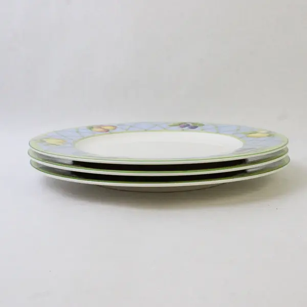 Lot Of 3 Mikasa Fruit Rapture Pattern Super Strong China Salad Plates 8.5"