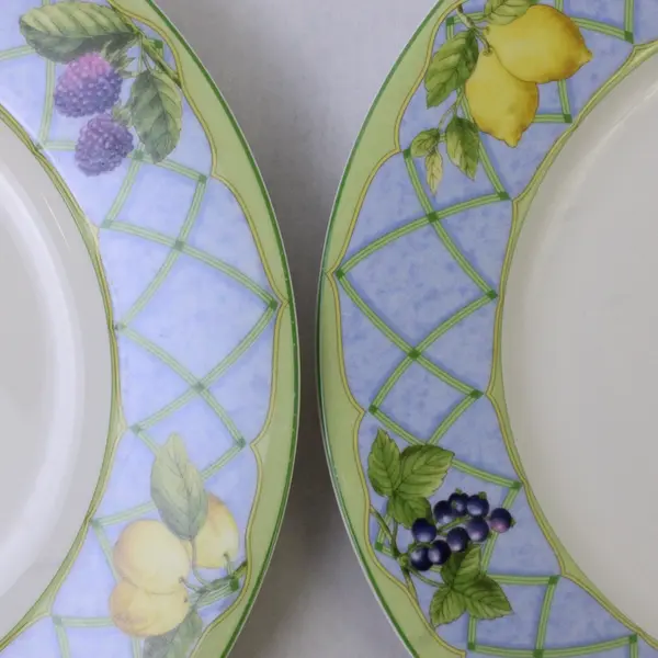 Lot Of 3 Mikasa Fruit Rapture Pattern Super Strong China Salad Plates 8.5"