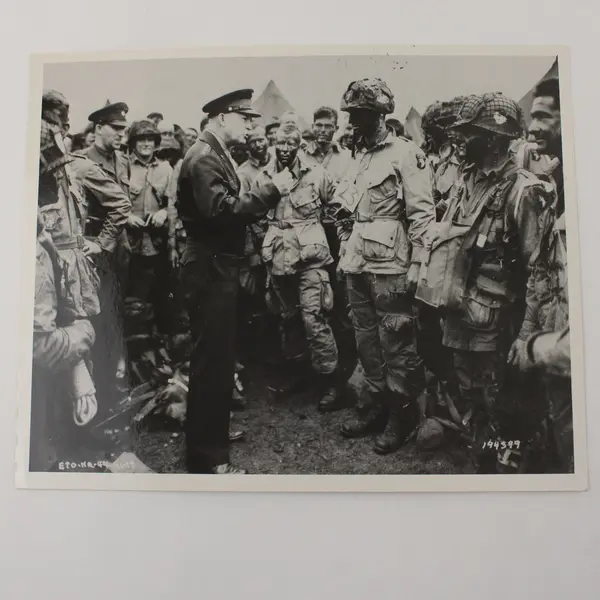 Lot Of 2 Eisenhower Addressing D-Day Troops WWII Veterans Committee Reproduction