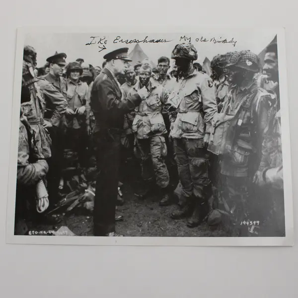 Lot Of 2 Eisenhower Addressing D-Day Troops WWII Veterans Committee Reproduction