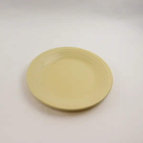 Lot Of 2 Homer Laughlin Fiesta Pattern Butter Yellow Dinner Plates 10.75"