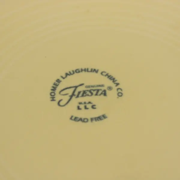 Lot Of 2 Homer Laughlin Fiesta Pattern Butter Yellow Dinner Plates 10.75"