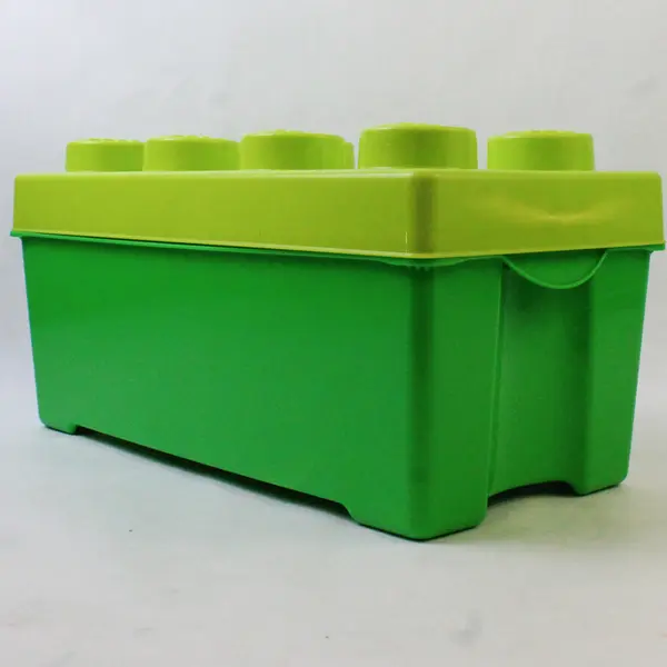 LEGO Green Stackable Storage Brick 8-Stud Box 14x7x6 Used