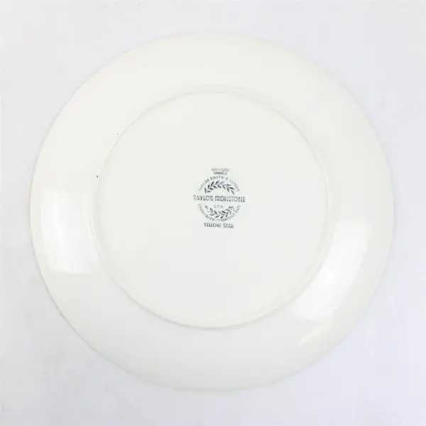 Taylor Smith & Taylor (Ts&T) Yellow Star Pattern Ceramic Round Platter 12.5"
