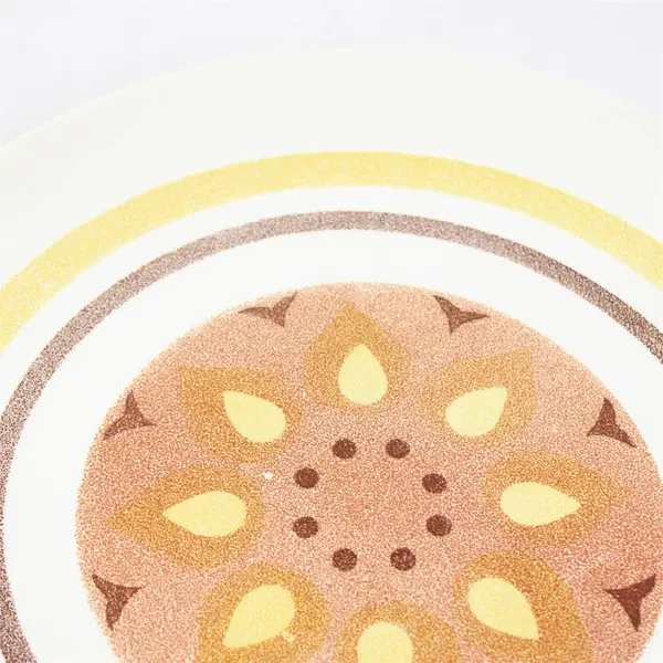 Taylor Smith & Taylor (Ts&T) Yellow Star Pattern Ceramic Round Platter 12.5"