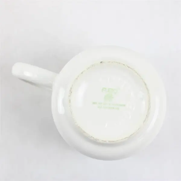 Set of 5 Furio Christmas Tree Coffee Mugs Green Sponge Rim Italy