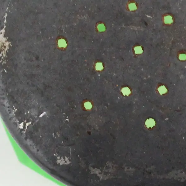 Uranium Glass Sugar Shaker Heavy 10 Paneled